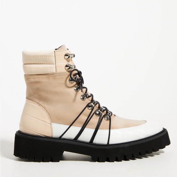 Freda Salvador Claudia Lace-Up Boots in Khaki - Picture 2 of 11